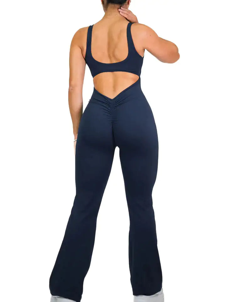 HKK "Look at those Cheeks" Flare Scrunch Jumpsuit
